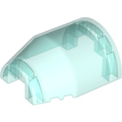 LEGO part 92832 Aircraft Fuselage Curved Forward 6 x 7 x 2 2/3 Top in Transparent Light Blue/ Trans-Light Blue