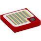 Tile 2 x 2 with Silver Coin, Square Border, and Barcode Print (Sticker)