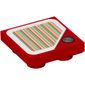 Tile Special 2 x 2 Inverted with Silver Coin on Red Background and Barcode Print (Sticker)