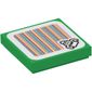 Tile 2 x 2 with Garbage Can Ghost and Barcode Print (Sticker)