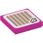 Tile 2 x 2 with Diamond (Jewel) and Barcode Print (Sticker)