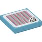 Tile 2 x 2 with Diamond (Jewel) and Barcode Print (Sticker)