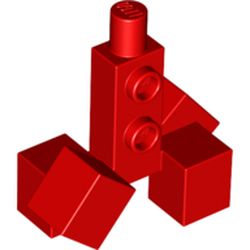 LEGO part 19734 Creature Torso Blocky with Cube Feet (Minecraft Creeper) in Bright Red/ Red