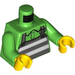 LEGO part 973pr5984c01 MINI UPPER PART, NO. 5984 in Bright Green