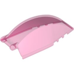 LEGO part 23448 Windscreen 8 x 4 x 2 Curved with Handle in Transparent Medium Reddish Violet/ Trans-Dark Pink