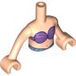 Minidoll Torso Girl, Lavender Shells print with Light Nougat Hands