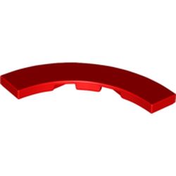 LEGO part 27507 Tile 4 x 4 Curved, Macaroni in Bright Red/ Red