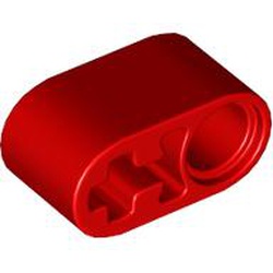 LEGO part 60483 Technic Beam 1 x 2 Thick with Pin Hole and Axle Hole in Bright Red/ Red