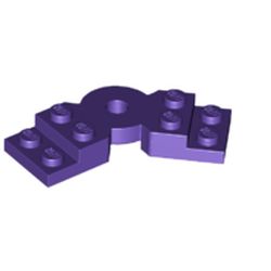 LEGO part 79846 Plate Angled 2 x 2 with Step and Hole in Center in Medium Lilac/ Dark Purple