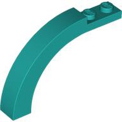 LEGO part 6060 Brick Arch 1 x 6 x 3 1/3 Curved Top in Bright Bluish Green/ Dark Turquoise