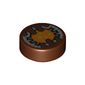 Tile Round 1 x 1 with Electronic Eye Print