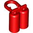 3838 MINI OXYGEN BOTTLES in Bright Red/ Red