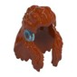 Hair Long Braided Front, Loose Back with Trans-Light Blue Ring Pattern