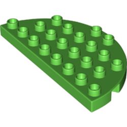 LEGO part 29304 Duplo Plate Round 4 x 8 Semi-Circle in Bright Green