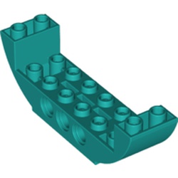 LEGO part 11301 Slope, Curved 2 x 8 x 2 Inverted Double in Bright Bluish Green/ Dark Turquoise