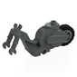 Vehicle Base, Motorcycle Chassis with Light Bluish Gray Flywheel