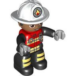 LEGO part ADULT FIGURE, NO. 150 in Bright Red (6391981|97926)