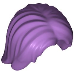 LEGO part 88283 Minifig Hair Mid-Length Tousled with Center Part in Medium Lavender