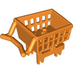 LEGO part 49649 Equipment Shopping Cart in Bright Orange/ Orange