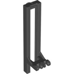 LEGO part 54669 Forklift Mast Wide 1 x 2 Hinge Plate Locking with Rubber Belt Holder [Reinforced] in Black