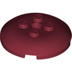 LEGO part 65138 Dish 4 x 4 with 4 Studs in Dark Red