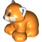 Duplo Animal Red Panda with White Ears, Muzzle, and Cheeks Print