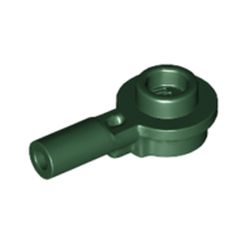 LEGO part 32828 Plate Round 1 x 1 with Hollow Stud and Horizontal Bar 1L in Earth Green/ Dark Green