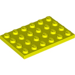 LEGO part 3032 Plate 4 x 6 in Vibrant yellow