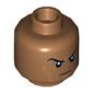 Minifig Head King Namor, Closed Straight Mouth, Nougat Scars, Angry / Smirk print