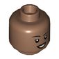Minifig Head Ironheart, Eyelashes, Dark Red Lips, Open Mouth Smile / Annoyed print