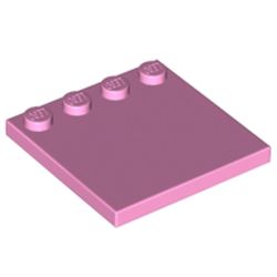 LEGO part 6179 Plates Special 4 x 4 with Studs on One Edge [Plain] in Light Purple/ Bright Pink