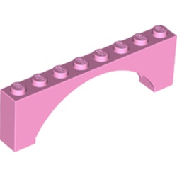 LEGO part 16577 Brick Arch 1 x 8 x 2 Raised in Light Purple/ Bright Pink
