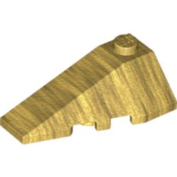 LEGO part 43710 Wedge Sloped 4 x 2 Triple Left in Warm Gold/ Pearl Gold