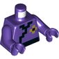 Torso Robes, Pixelated Black and Gold Squares Print, Dark Purple Arms and Hands