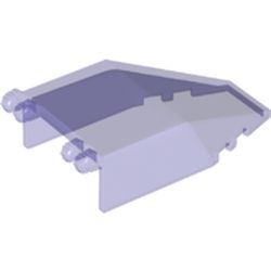 LEGO part 54695 Windscreen 7 x 4 x 1 2/3 with Hinges [7 Teeth] in Transparent Bright Bluish Violet/ Trans-Purple