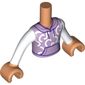 Minidoll Torso Boy with Lavender Shirt, Front Pockets print, Nougat Arms and Hands