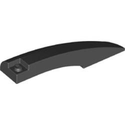LEGO part 77180 Slope Curved 10 x 2 x 2 with Curved End Left in Black