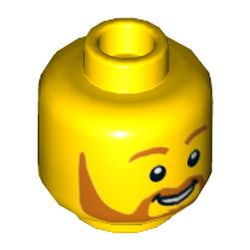 LEGO part 3626cpr3759 MINI HEAD, NO. 3759 in Bright Yellow/ Yellow