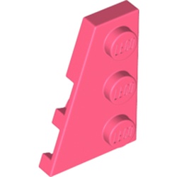 LEGO part 43723 Wedge Plate 3 x 2 Left in Vibrant Coral/ Coral