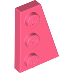 LEGO part 43722 Wedge Plate 3 x 2 Right in Vibrant Coral/ Coral