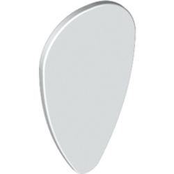 LEGO part 2586 Minifig Shield Ovoid [Plain] in White