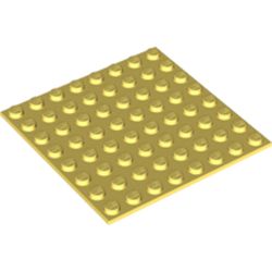 LEGO part 80319 Plate Special 8 x 8 with Adhesive Backside in Cool Yellow/ Bright Light Yellow