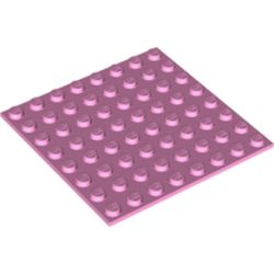 LEGO part 80319 Plate Special 8 x 8 with Adhesive Backside in Light Purple/ Bright Pink