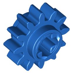 LEGO part 69778 Technic Gear 12 Tooth with Axle Hole in Bright Blue/ Blue