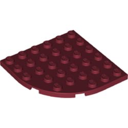 LEGO part PLATE 6X6 W. BOW in Dark Red (6396789|6003)