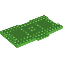 LEGO part 18922 Brick Special 8 x 16 with 1 x 4 Indentations and 1 x 4 Plate in Bright Green