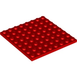 LEGO part 41539 Plate 8 x 8 in Bright Red/ Red