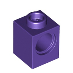 LEGO part 6541 Technic Brick 1 x 1 with Hole in Medium Lilac/ Dark Purple