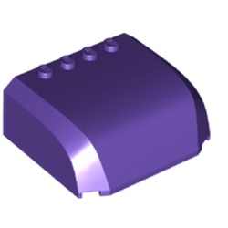 LEGO part 61484 Windscreen 5 x 6 x 2 Curved Top Canopy with 4 Studs in Medium Lilac/ Dark Purple
