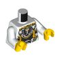 Torso, Light Bluish Grey Wolf, Yellow Decorations print, White Arms, Yellow Hands